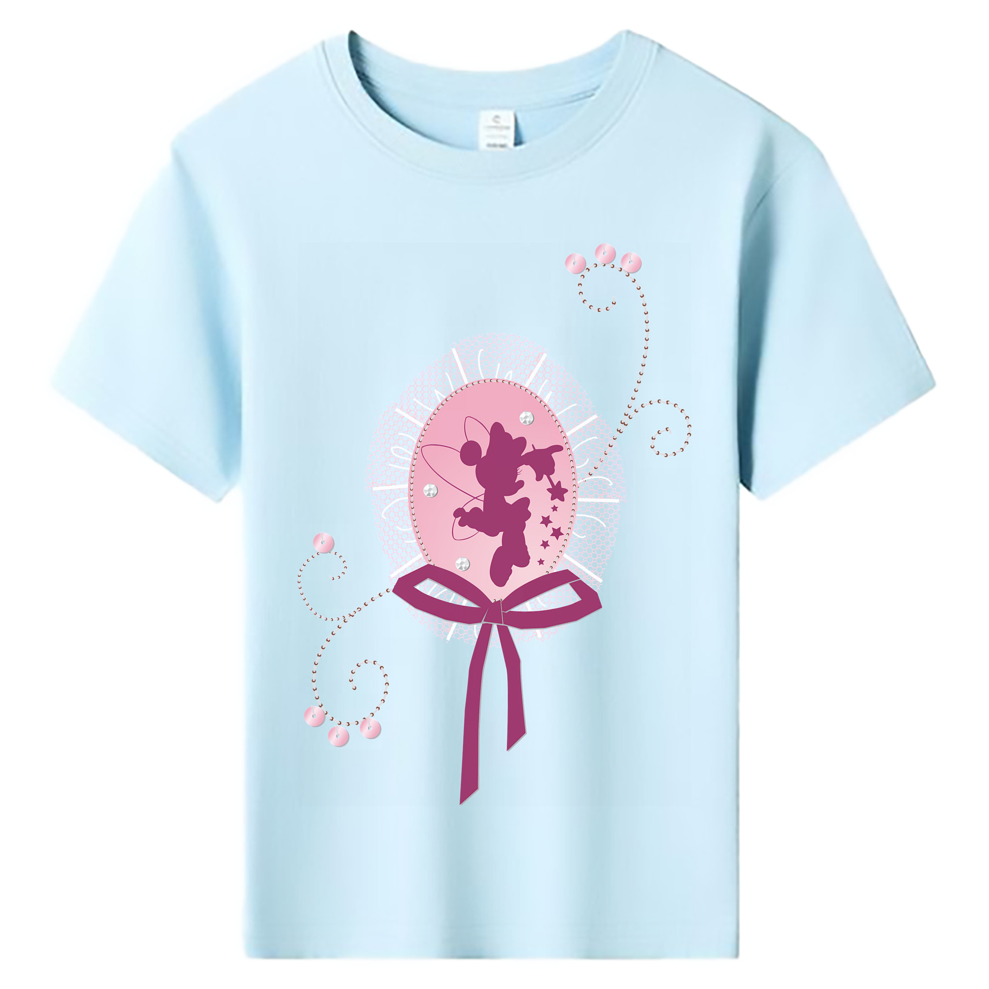（画像用） ミッキーマウス Mickey Mouse 綿100％キッズTシャツ（フロントプリント）